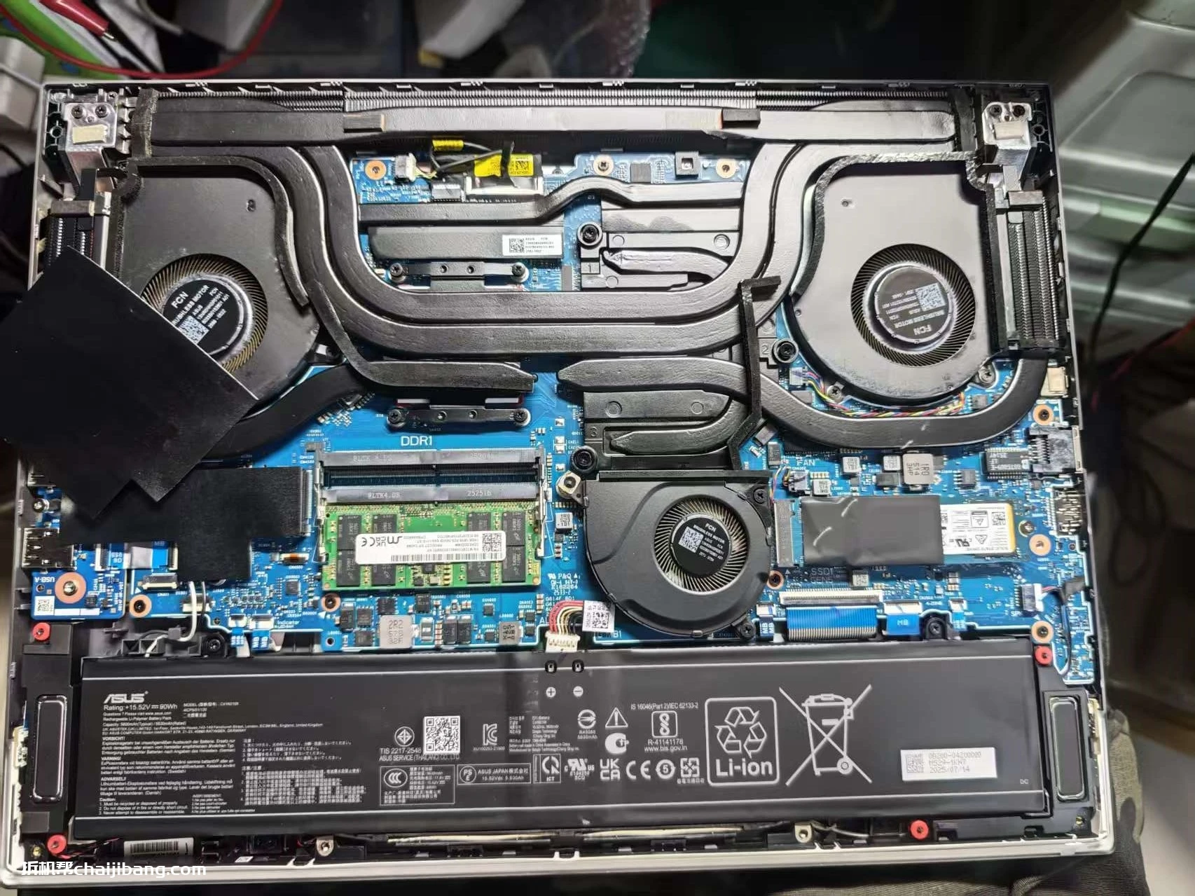 华硕ROG G614FR 开机显示logo不开机拆解