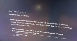 任天堂Switch错误代码2162-0002修复