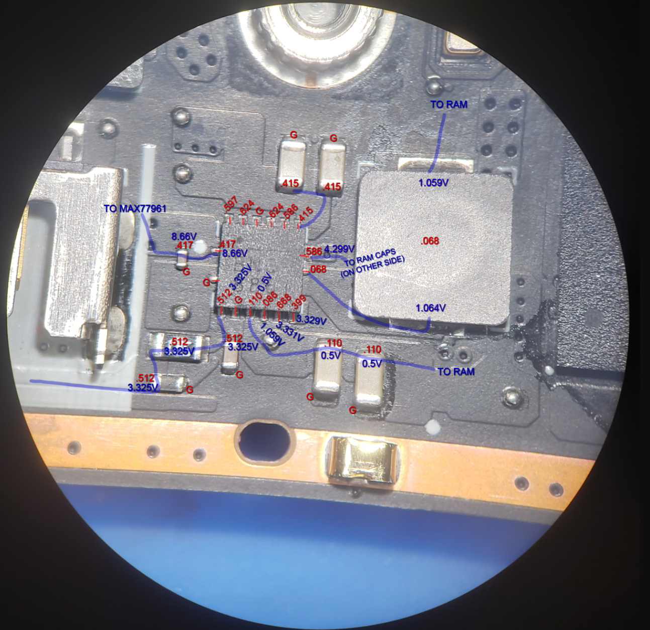 Steam Deck LCD F7A 内存电源二极管和空闲电压读数