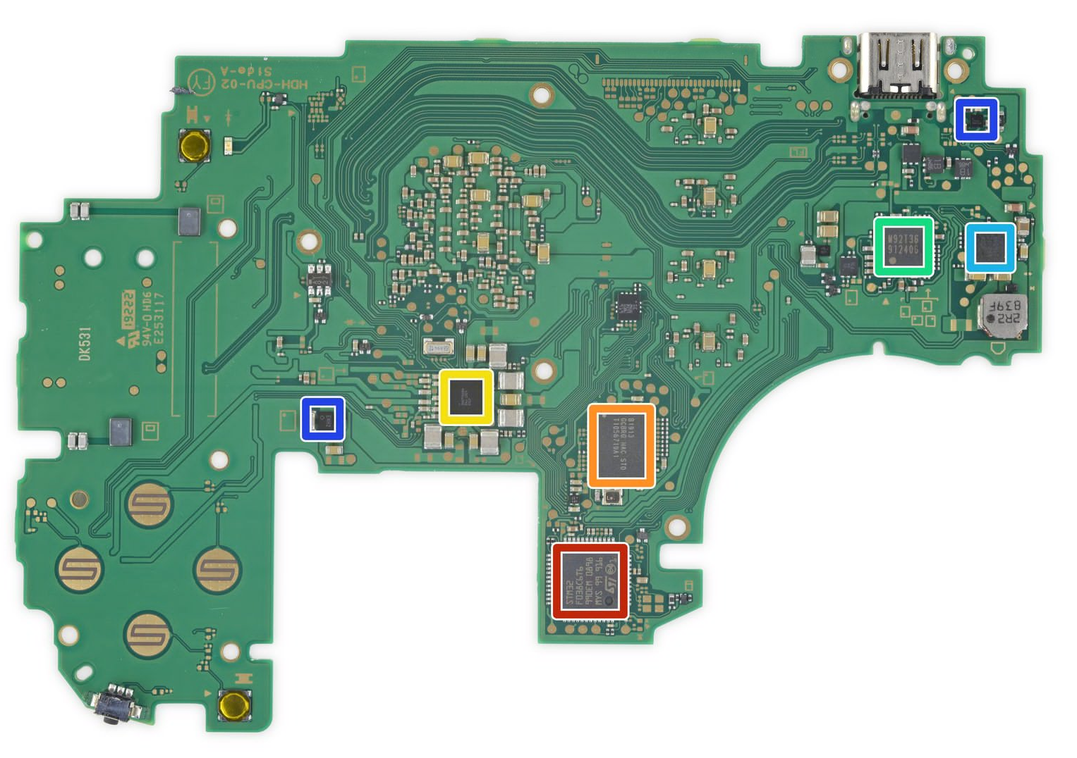 Nintendo Switch Lite拆解主板芯片信息