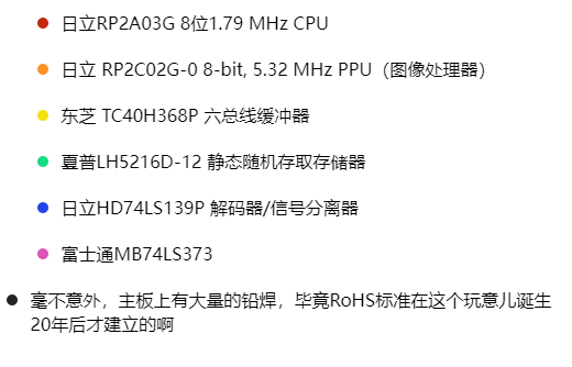 任天堂FC主机拆解主板芯片信息