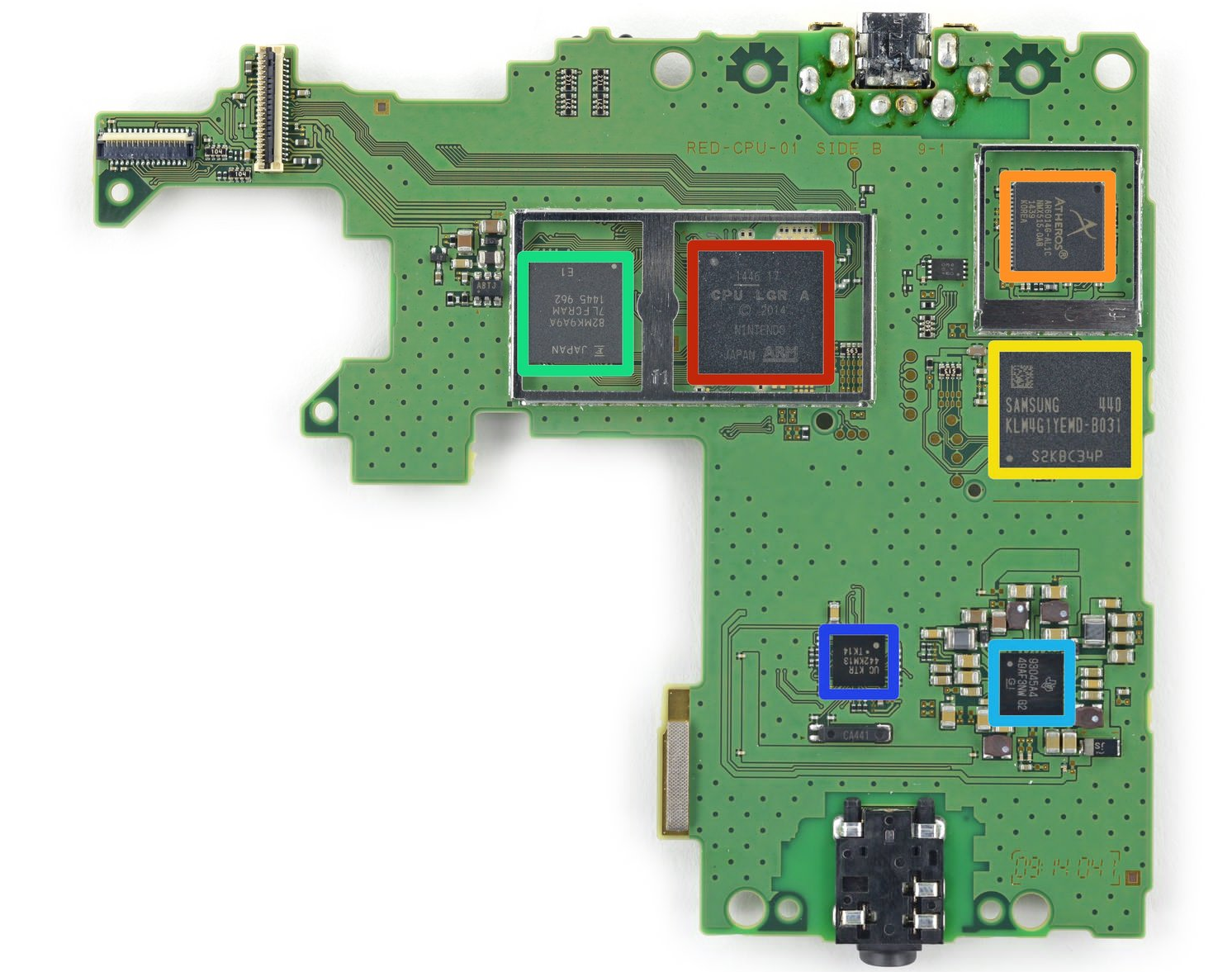 任天堂新3DS XL拆解主板芯片信息