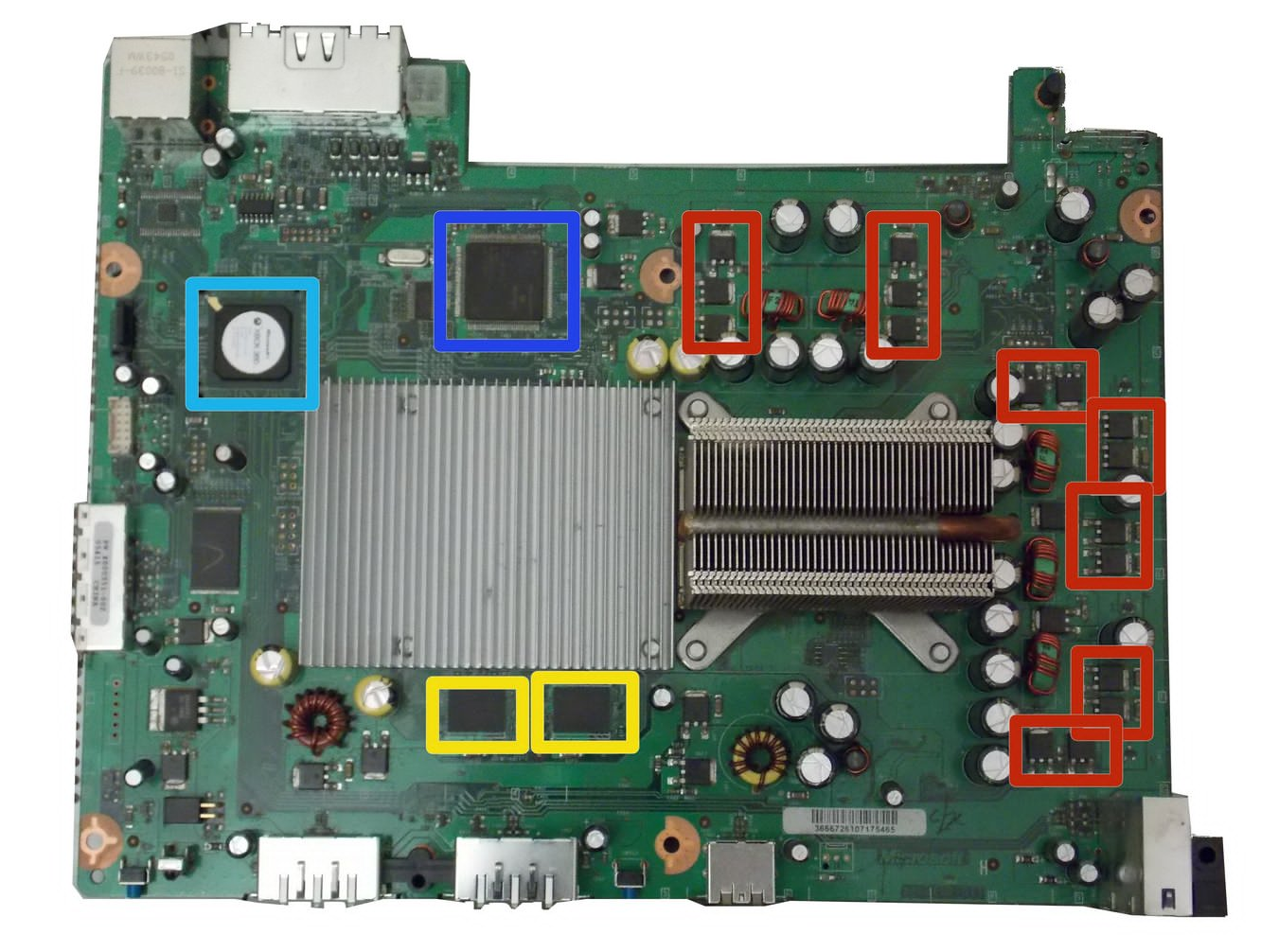 Xbox 360 拆解主板芯片信息