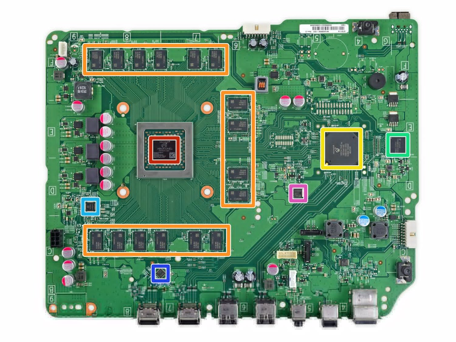 Xbox One S 拆解主板芯片信息