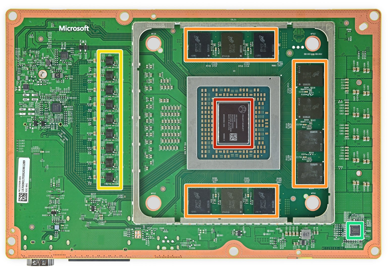 Xbox Series X 拆解主板芯片信息