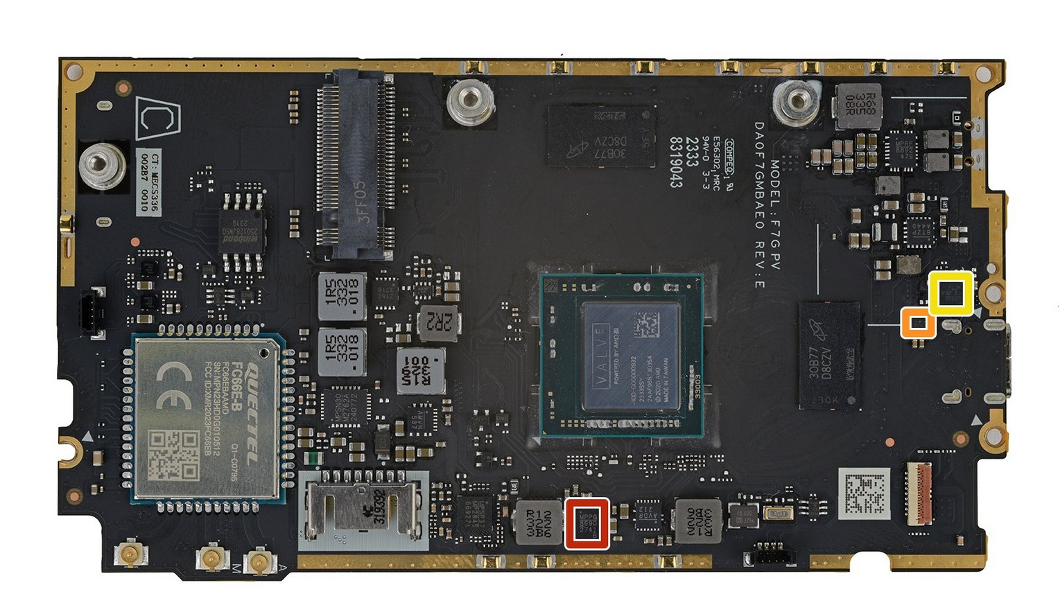 Steam Deck OLED 拆解主板芯片信息