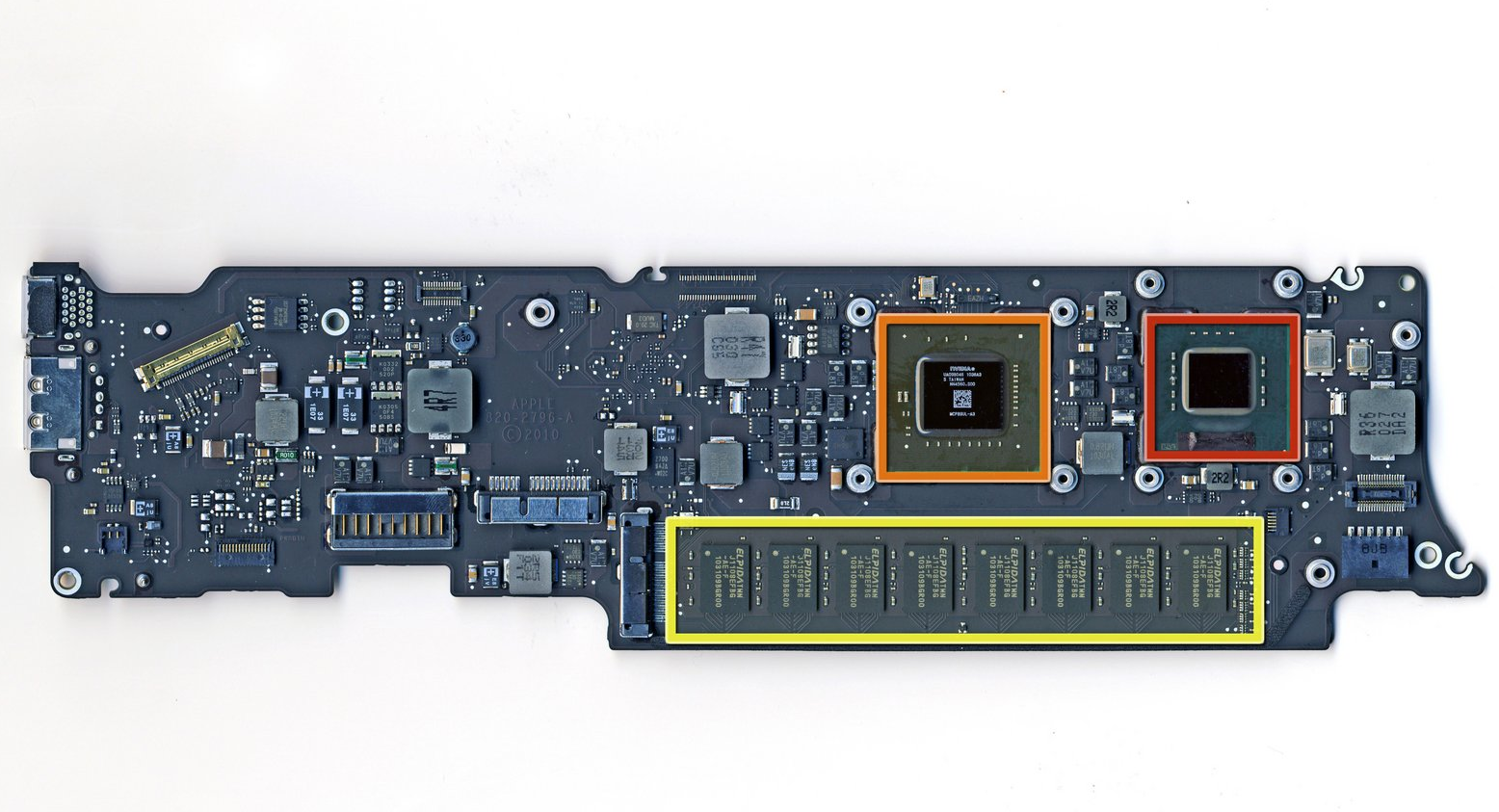 MacBook Air 11 2010年拆解主板芯片信息