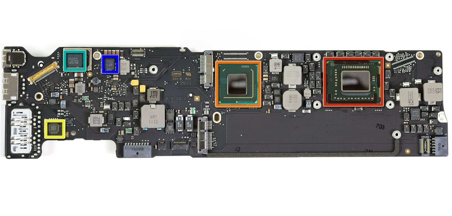 MacBook Air 13 2011年拆解主板芯片信息
