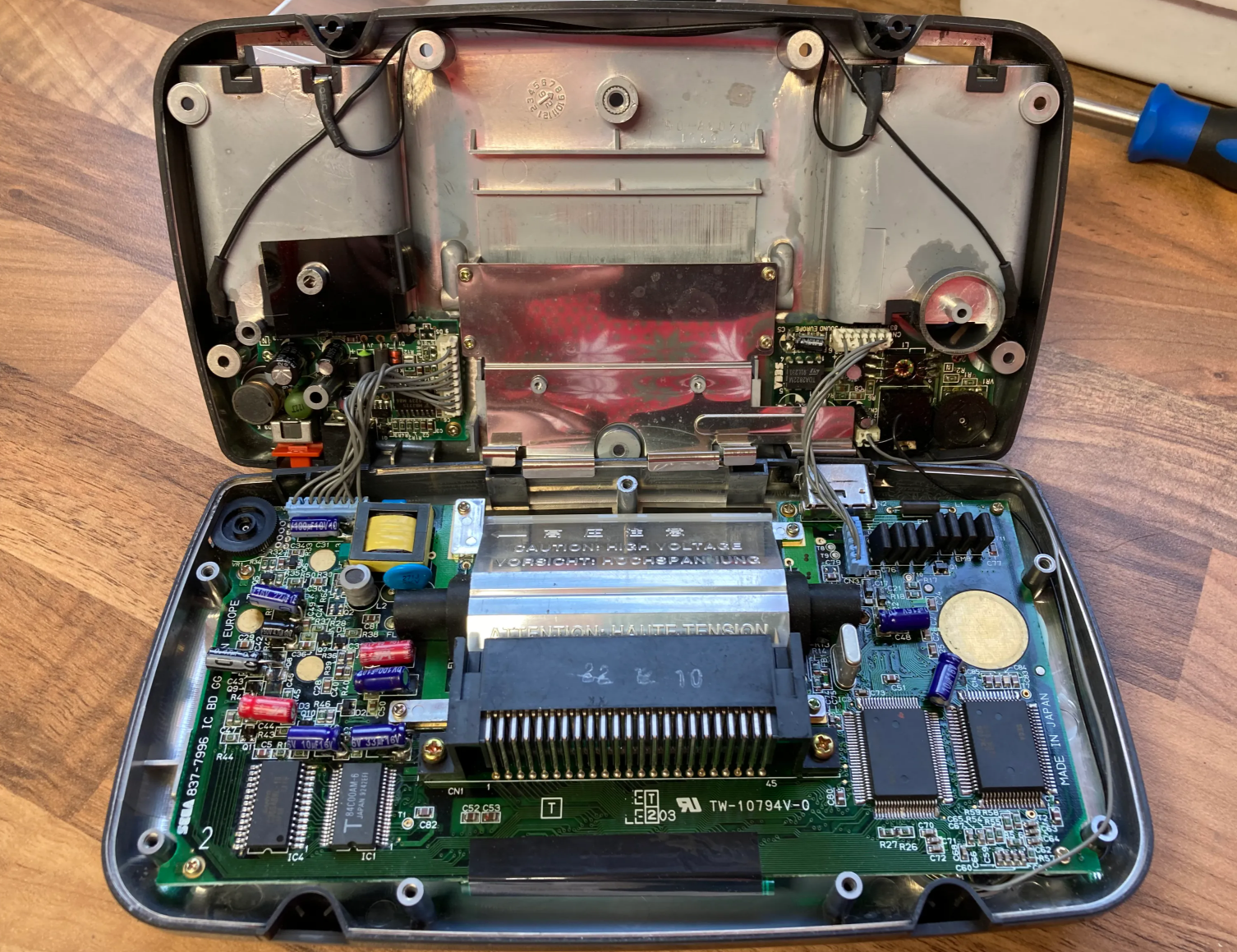 1992年世嘉Game Gear游戏老游戏机拆解维修