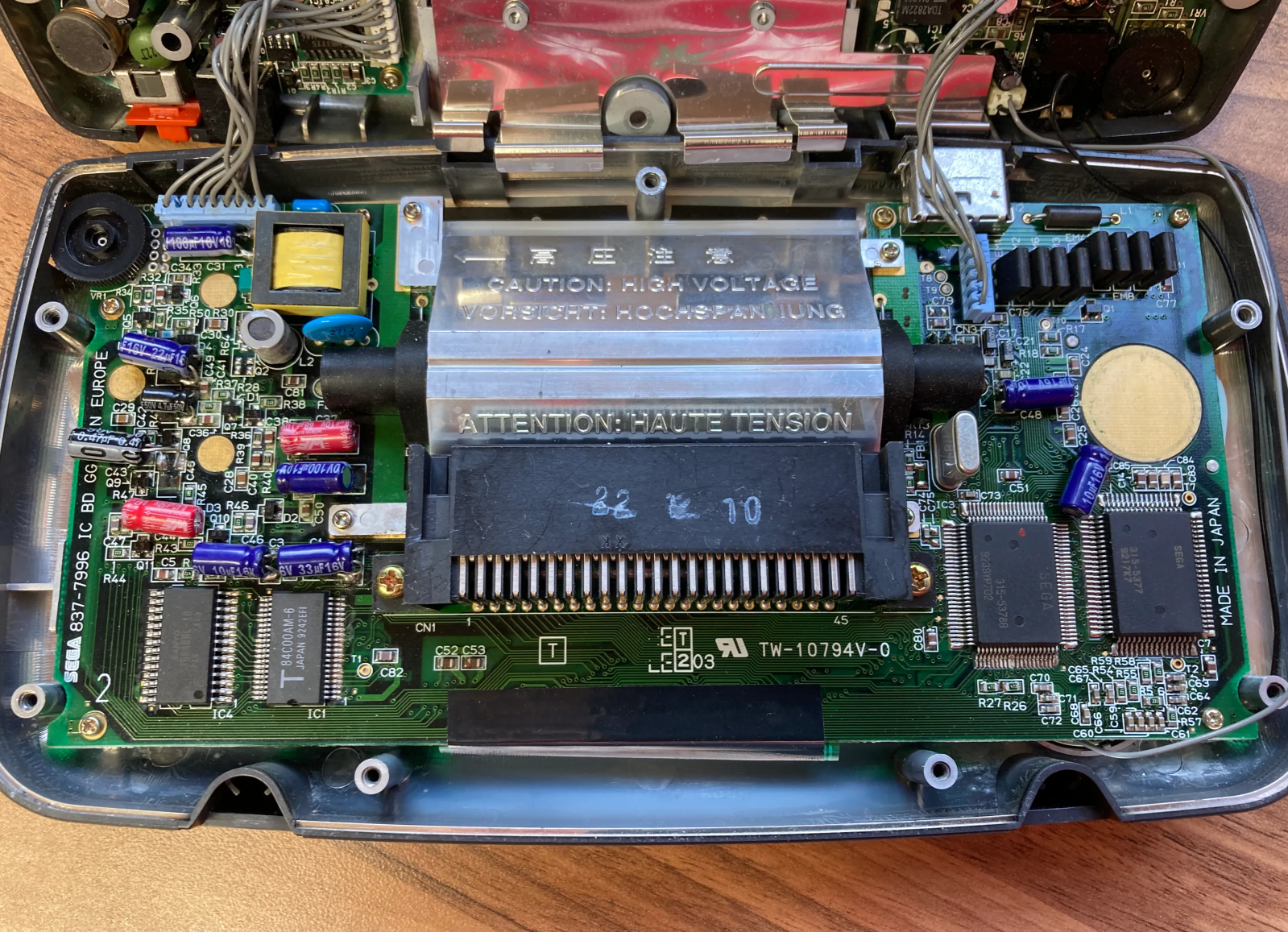 1992年世嘉Game Gear游戏老游戏机拆解维修