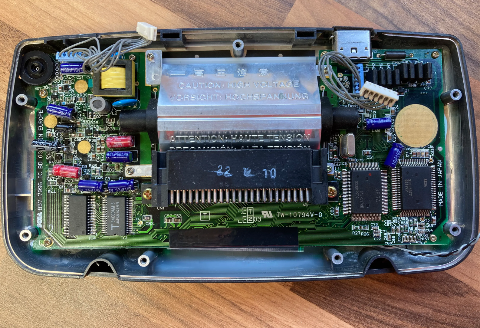 1992年世嘉Game Gear游戏老游戏机拆解维修